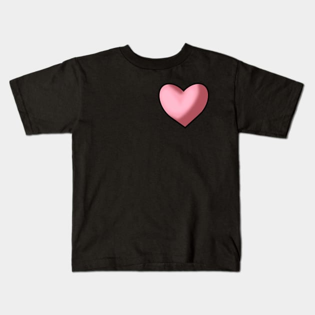 Pink Heart Kids T-Shirt by TheQueerPotato